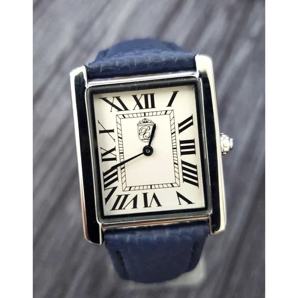 Pierre Lucerne 1888 Classic Swiss Inspired Vintage‎ Styling Mens Watch Blue Band